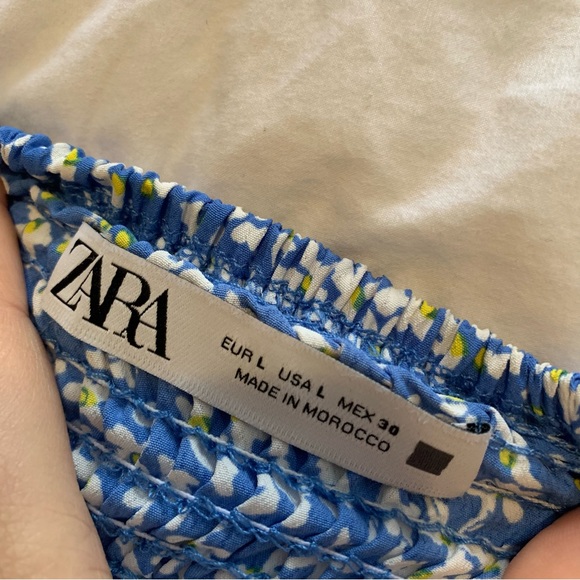 Zara Blue Floral Mini Dress - Picture 5 of 5